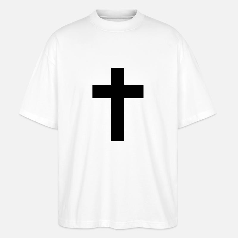 Kreuz - Stanley/Stella Oversized Unisex Bio T-Shirt Blaster 2.0 - Weiß