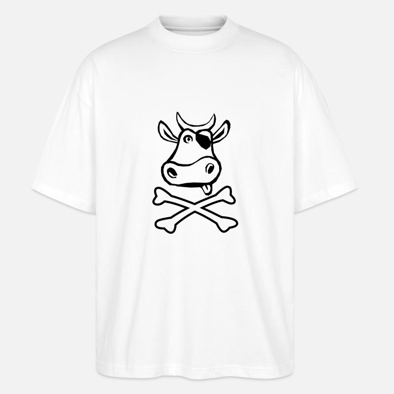 kuhpirat - Stanley/Stella Oversized Unisex Bio T-Shirt Blaster 2.0 - Weiß