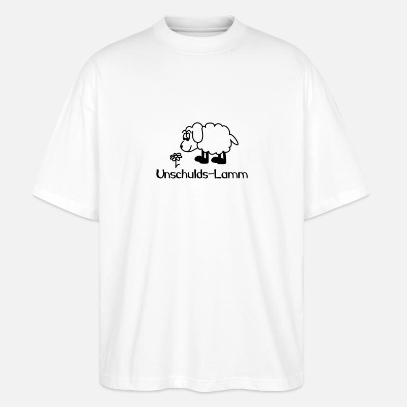 Unschulds Lamm - Stanley/Stella Oversized Unisex Bio T-Shirt Blaster 2.0 - Weiß