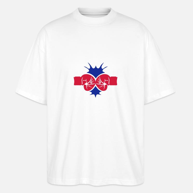 Boxhandschuh Auswirkungen ein - Stanley/Stella Oversized Unisex Bio T-Shirt Blaster 2.0 - Weiß