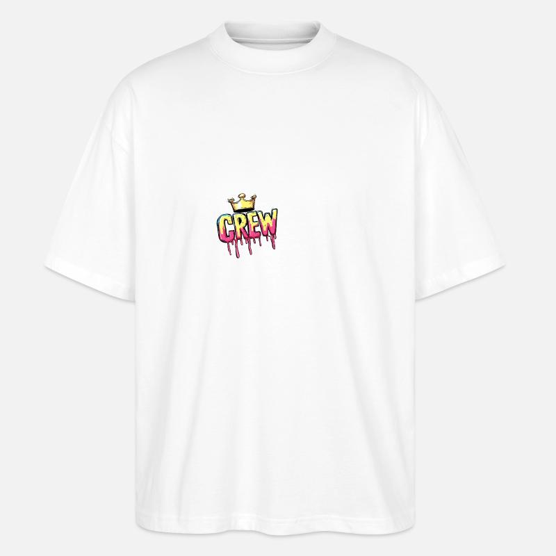 Crew Krone - Stanley/Stella Oversized Unisex Bio T-Shirt Blaster 2.0 - Weiß