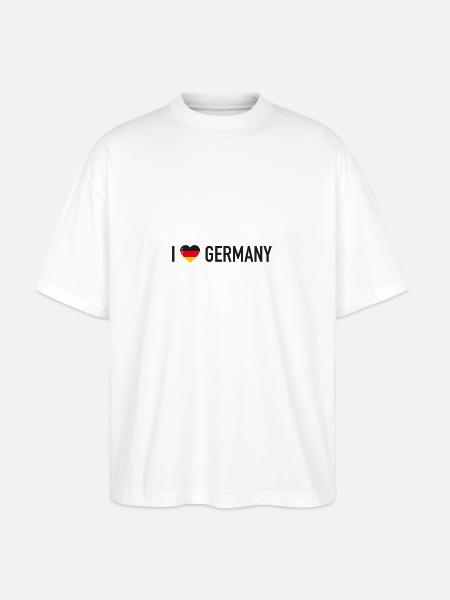 I Love Germany - Stanley/Stella Oversized Unisex Organic T-shirt Blaster 2.0 - white
