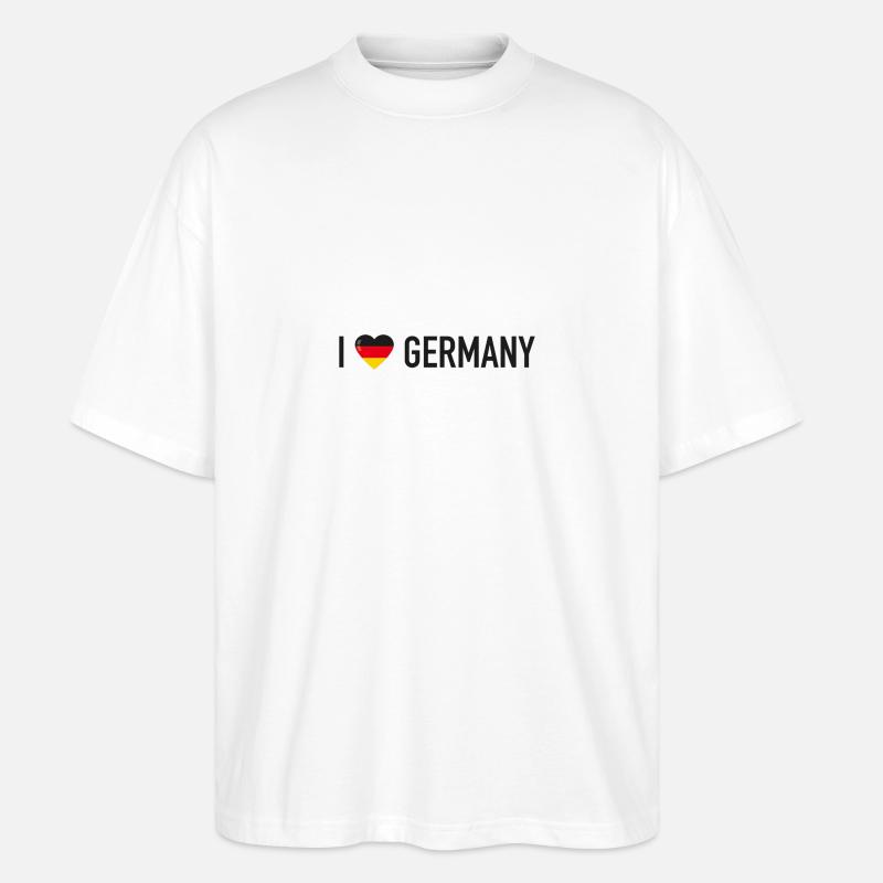 I Love Germany - Stanley/Stella Oversized Unisex Organic T-shirt Blaster 2.0 - white