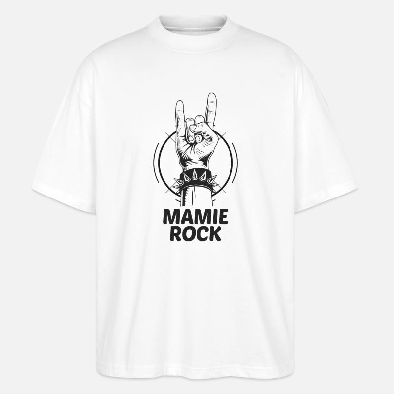 Oma Rock - Stanley/Stella Oversized Unisex Bio T-Shirt Blaster 2.0 - Weiß