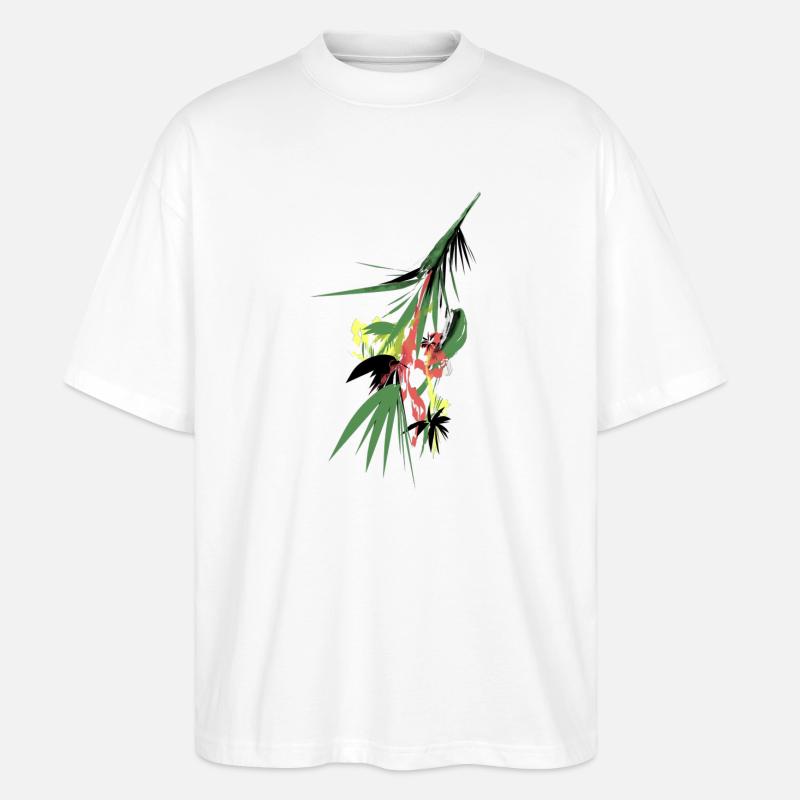 Tropische Farbexplosion - Stanley/Stella Oversized Unisex Bio T-Shirt Blaster 2.0 - Weiß