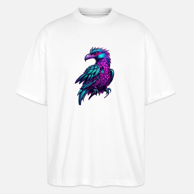 Neonphönix Farbflug - Stanley/Stella Oversized Unisex Bio T-Shirt Blaster 2.0 - Weiß
