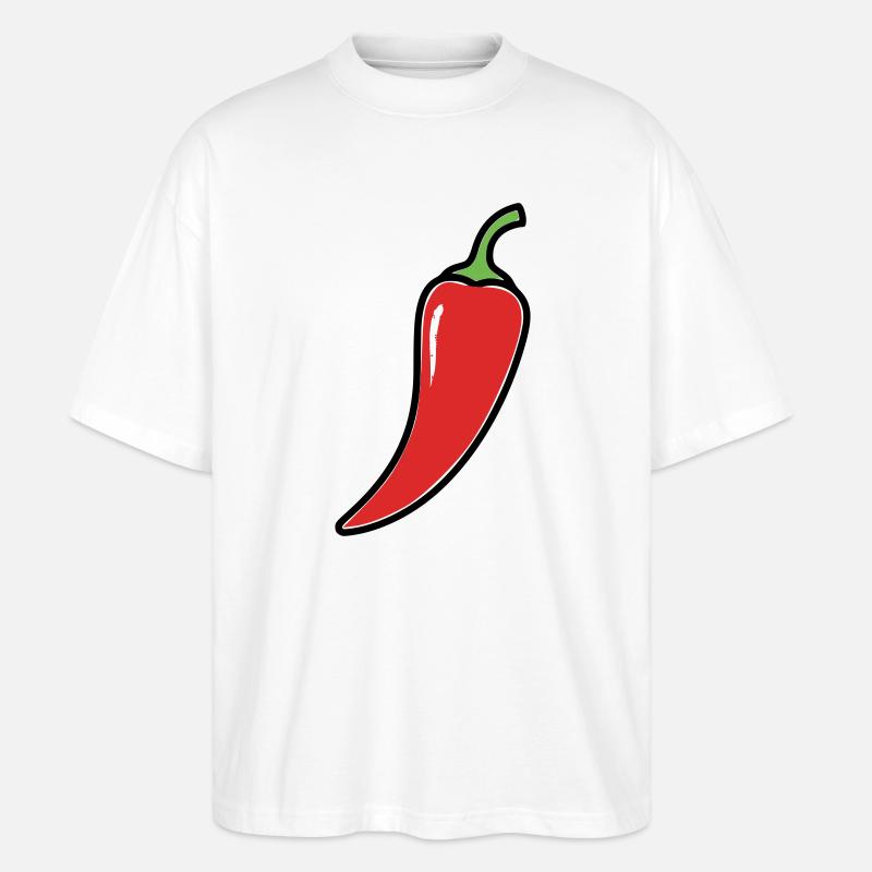 Chili Schote Scharf Comic - Stanley/Stella Oversized Unisex Bio T-Shirt Blaster 2.0 - Weiß