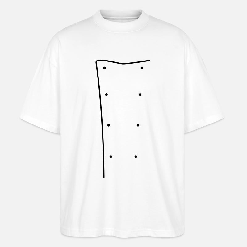 Kochjacke - Stanley/Stella Oversized Unisex Bio T-Shirt Blaster 2.0 - Weiß