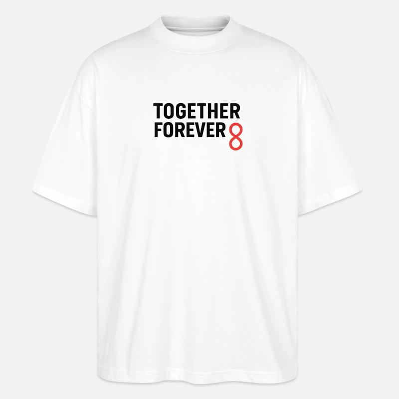 Conception de la connexion Unity Infinity - T-shirt bio Blaster 2.0 coupe oversize Stanley/Stella Unisexe - blanc