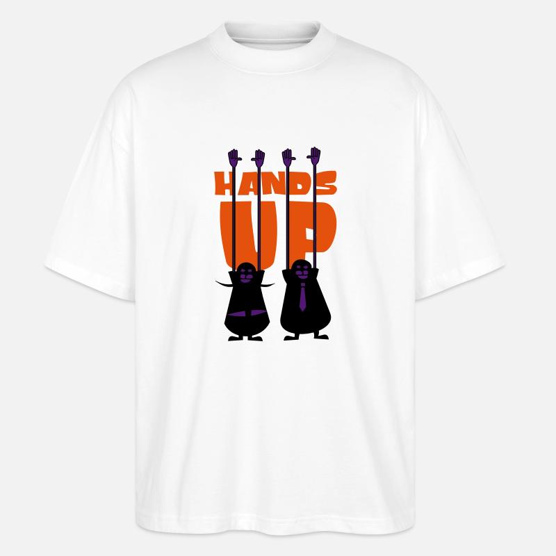 Hands-Up - Stanley/Stella Oversized Unisex Bio T-Shirt Blaster 2.0 - Weiß