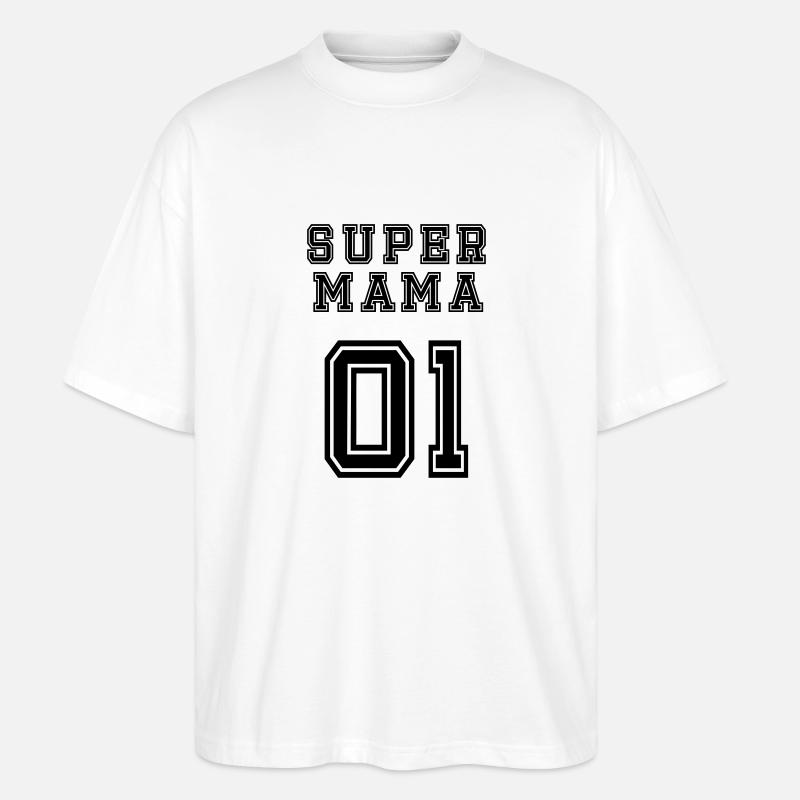 Supermama - Stanley/Stella Oversized Unisex Bio T-Shirt Blaster 2.0 - Weiß