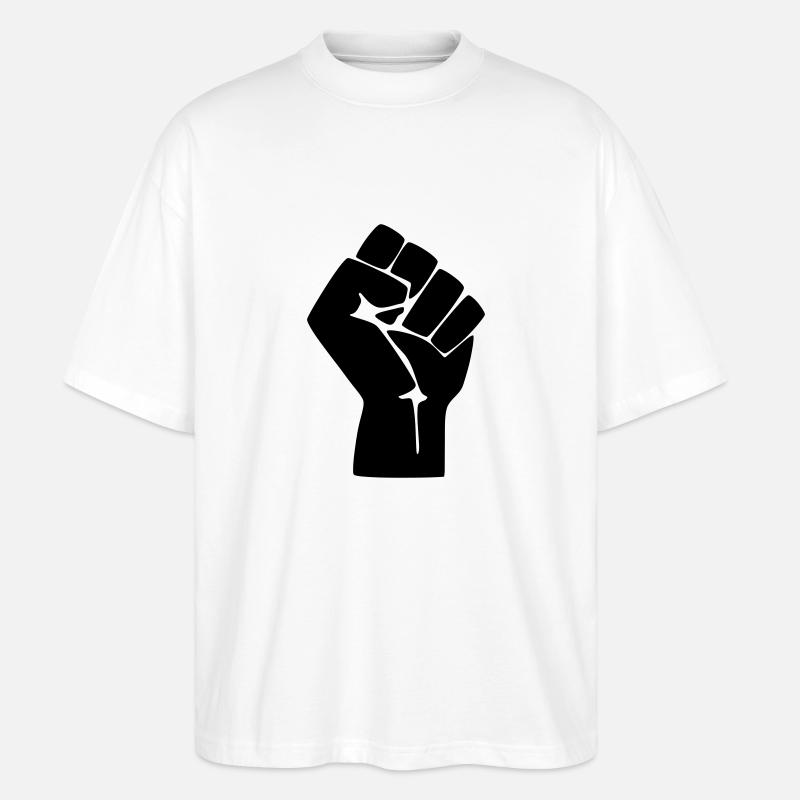 Faust Protest Widerstand - Stanley/Stella Oversized Unisex Bio T-Shirt Blaster 2.0 - Weiß