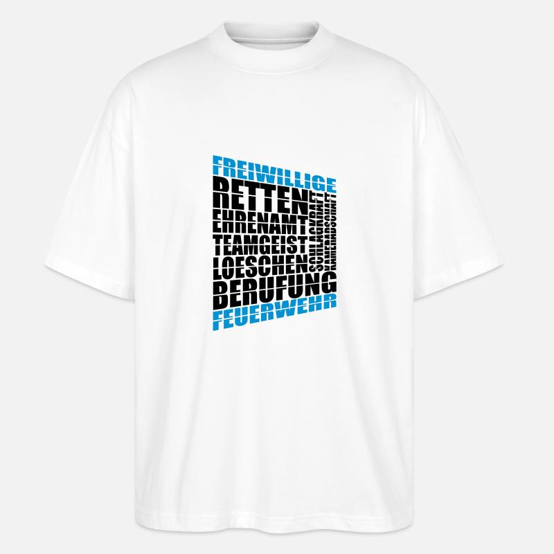 Feuerwehr - Stanley/Stella Oversized Unisex Bio T-Shirt Blaster 2.0 - Weiß