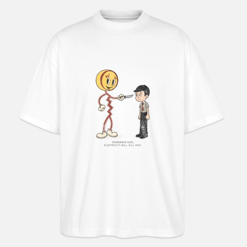 Elektrik - Stanley/Stella Oversized Unisex Bio T-Shirt Blaster 2.0 - Weiß