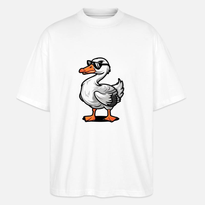 Gans Comic Cool - Stanley/Stella Oversized Unisex Bio T-Shirt Blaster 2.0 - Weiß