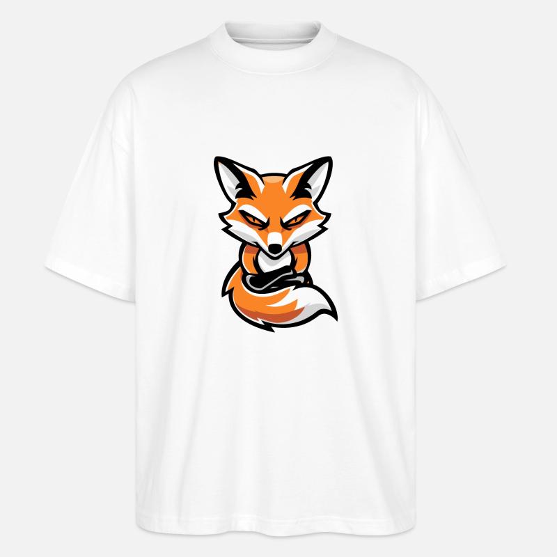 Fuchs Comic - Stanley/Stella Oversized Unisex Bio T-Shirt Blaster 2.0 - Weiß