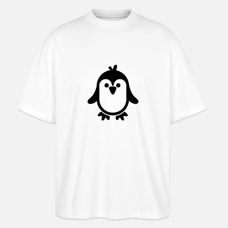 Pinguin - Stanley/Stella Oversized Unisex Bio T-Shirt Blaster 2.0 - Weiß