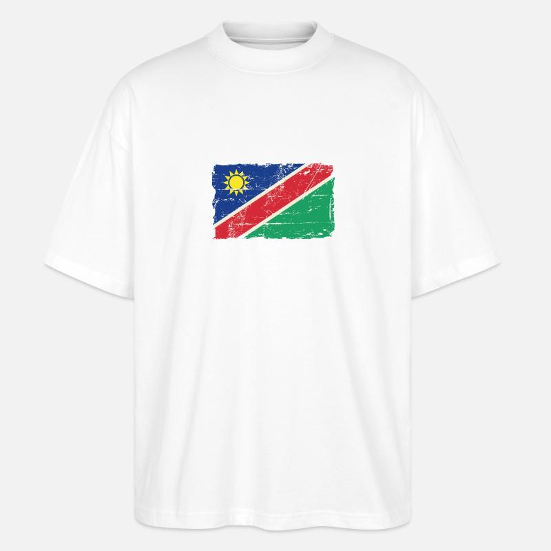 Namibia Flag - Stanley/Stella Oversized Unisex Bio T-Shirt Blaster 2.0 - Weiß