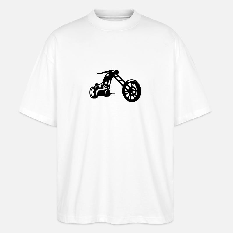 Motorrad - Stanley/Stella Oversized Unisex Bio T-Shirt Blaster 2.0 - Weiß