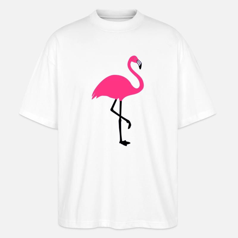 Flamingo Sommer Sonne Strand - Stanley/Stella Oversized Unisex Bio T-Shirt Blaster 2.0 - Weiß