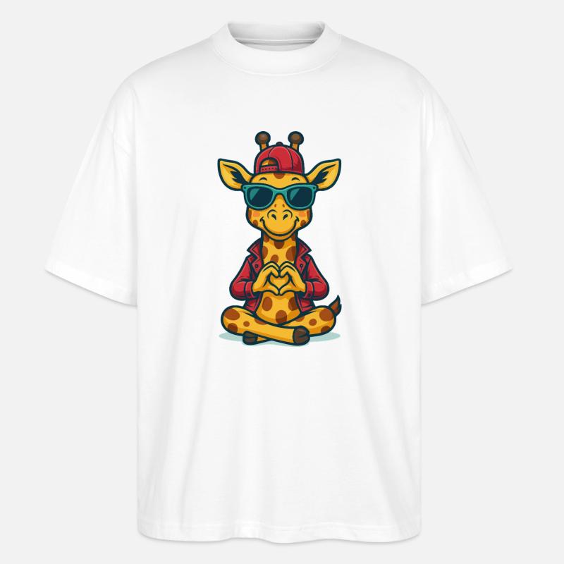 Giraffe in Love - Stanley/Stella Oversized Unisex Bio T-Shirt Blaster 2.0 - Weiß