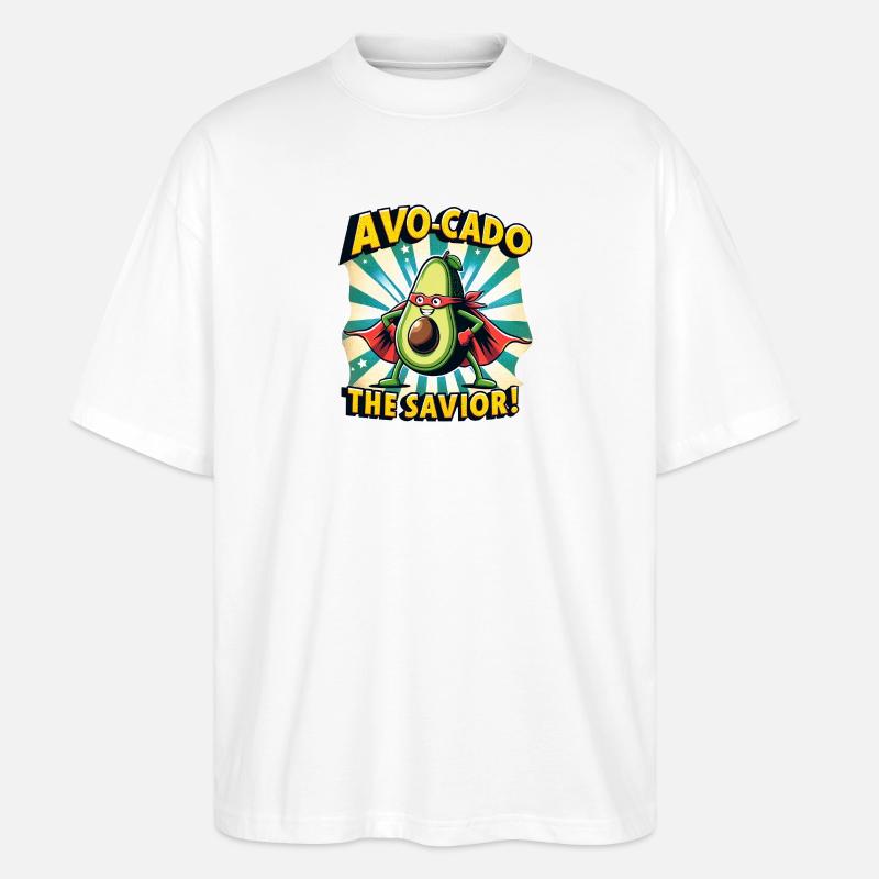 Avo-Cado der Retter - Stanley/Stella Oversized Unisex Bio T-Shirt Blaster 2.0 - Weiß
