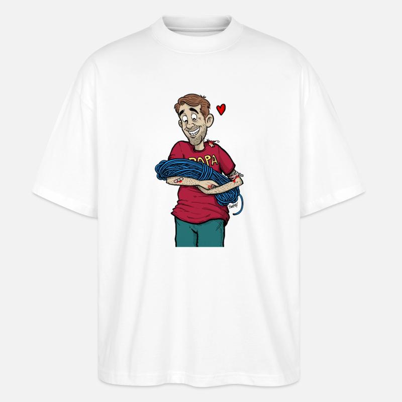 Papa_Climber - Stanley/Stella Oversized Unisex Bio T-Shirt Blaster 2.0 - Weiß