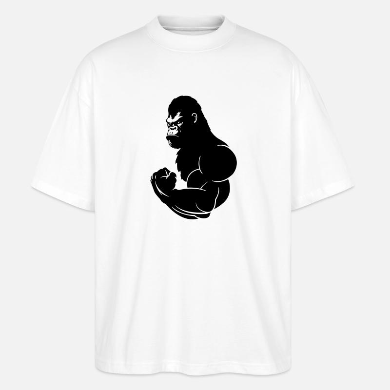 gorille - T-shirt bio Blaster 2.0 coupe oversize Stanley/Stella Unisexe - blanc