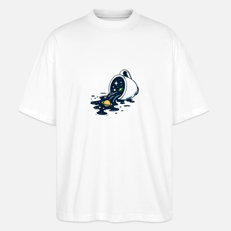 Verschüttetes Universum - Stanley/Stella Oversized Unisex Bio T-Shirt Blaster 2.0 - Weiß