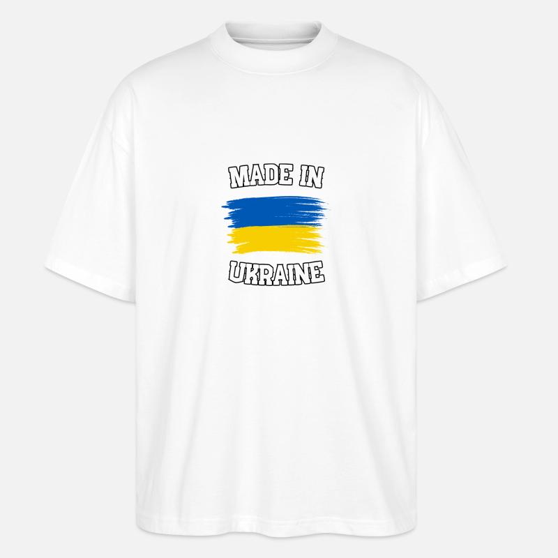 Made in Ukraine - Stanley/Stella Oversized Unisex Bio T-Shirt Blaster 2.0 - Weiß