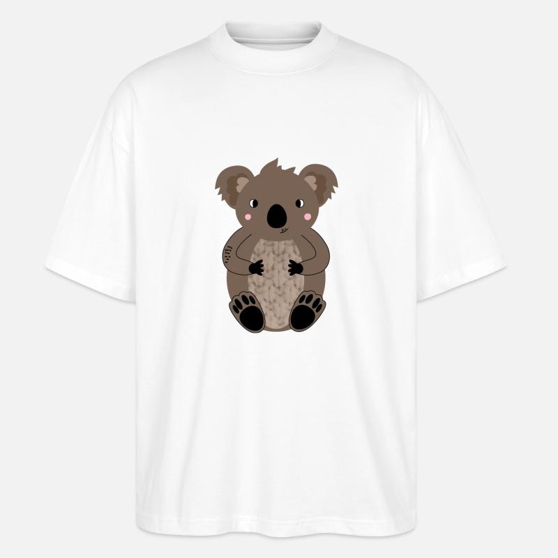 Koala _ Monstamoons - Stanley/Stella Oversized Unisex Bio T-Shirt Blaster 2.0 - Weiß