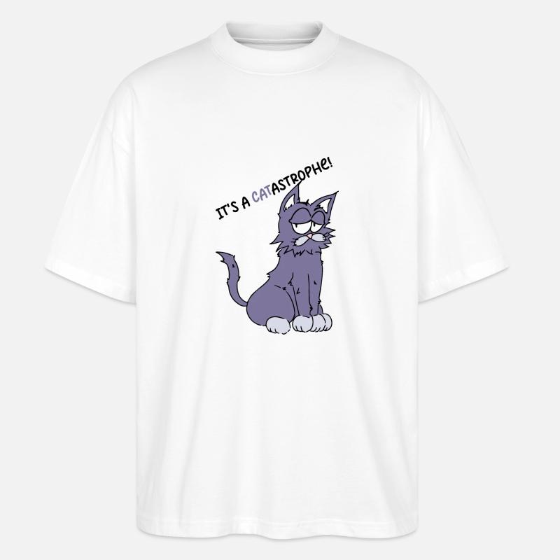 Lustiger Spruch It`s a catastophe - Stanley/Stella Oversized Unisex Bio T-Shirt Blaster 2.0 - Weiß
