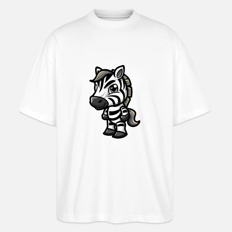 zebra - Stanley/Stella Oversized Unisex Bio T-Shirt Blaster 2.0 - Weiß