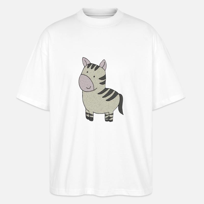 zebra stoff - Stanley/Stella Oversized Unisex Bio T-Shirt Blaster 2.0 - Weiß