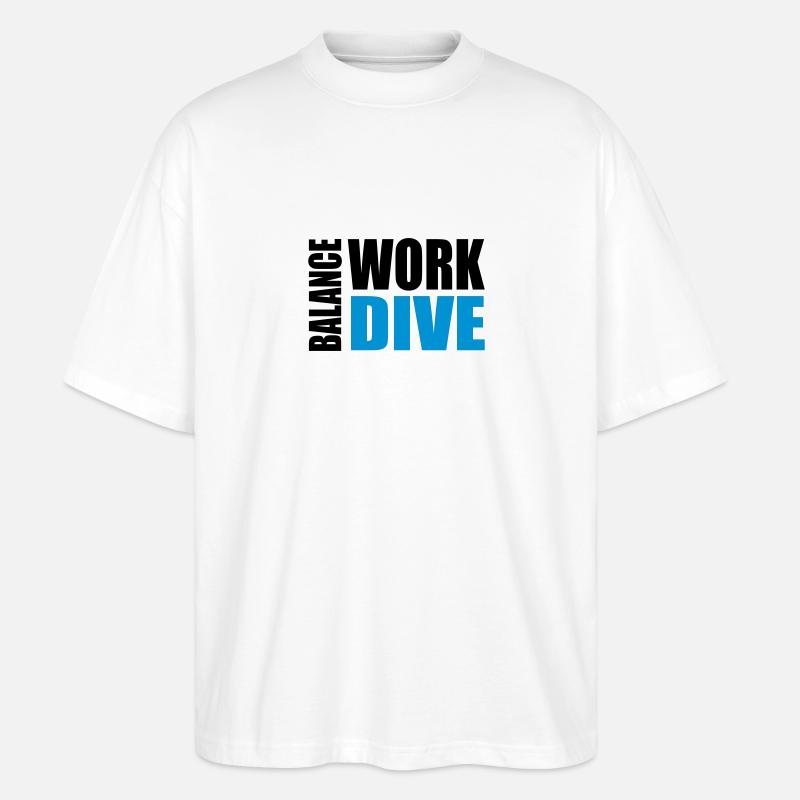 WORKDIVEBALANCE - Stanley/Stella Oversized Unisex Bio T-Shirt Blaster 2.0 - Weiß
