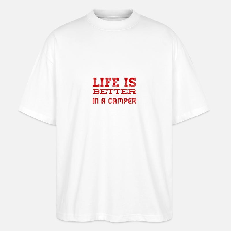 ich bin ein Camper - Stanley/Stella Oversized Unisex Bio T-Shirt Blaster 2.0 - Weiß