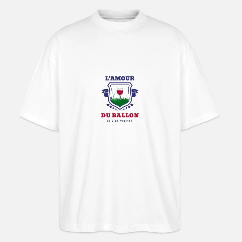 L'AMOUR DU BALLON (vin) - T-shirt bio Blaster 2.0 coupe oversize Stanley/Stella Unisexe - blanc