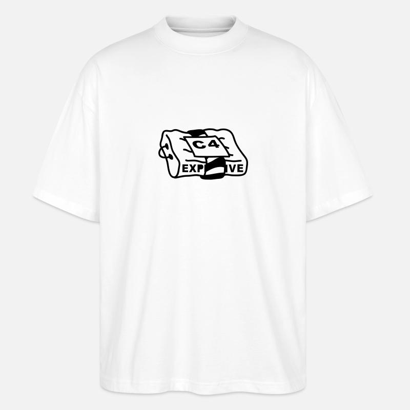 c4_explosive - Stanley/Stella Oversized Unisex Organic T-shirt Blaster 2.0 - white