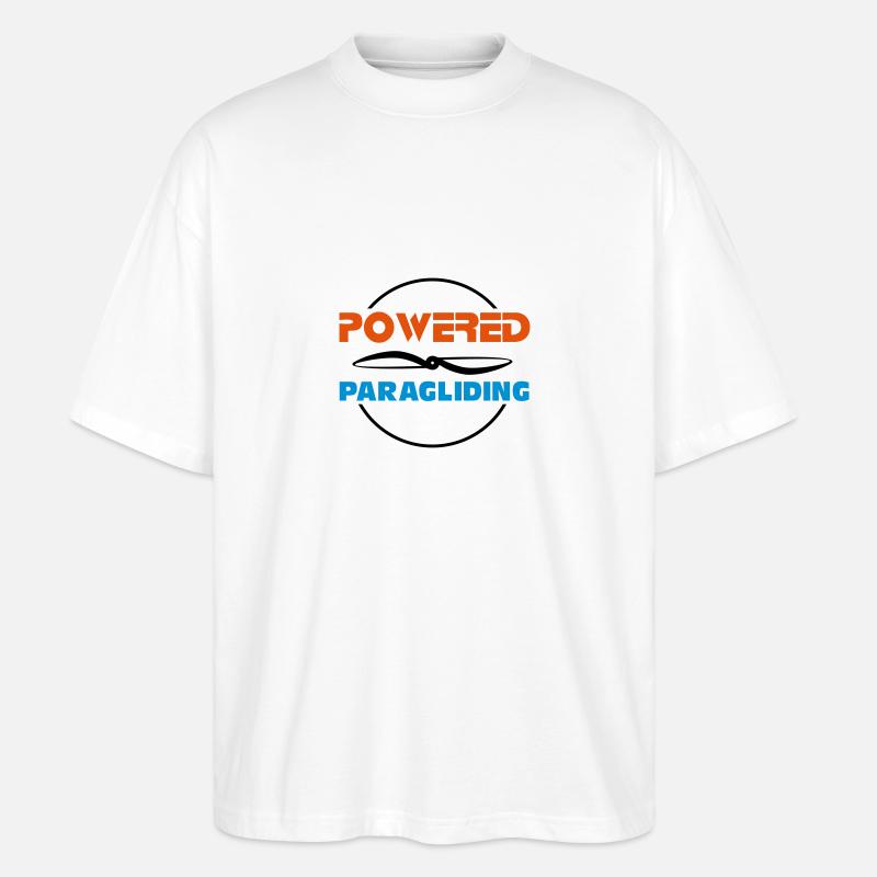 powered paragliding - Stanley/Stella Oversized Unisex Bio T-Shirt Blaster 2.0 - Weiß