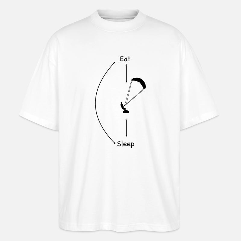 Manger Sleep Kite Répéter - T-shirt bio Blaster 2.0 coupe oversize Stanley/Stella Unisexe - blanc