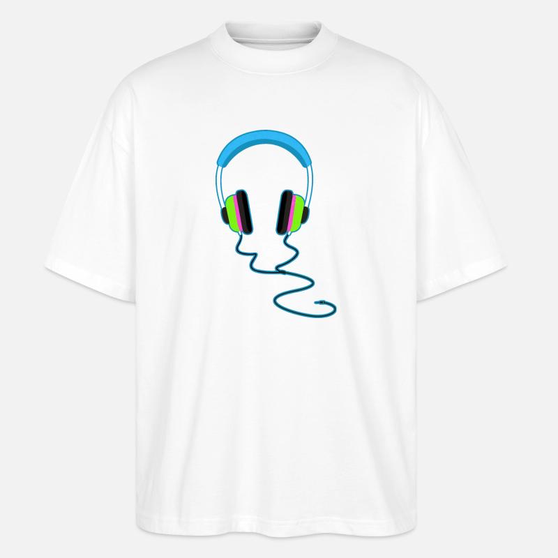 Glitzernder Regenbogenhelm - Stanley/Stella Oversized Unisex Bio T-Shirt Blaster 2.0 - Weiß