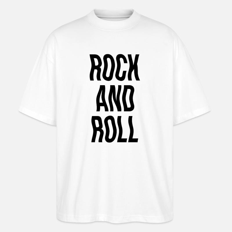 Conception musicale rock and roll - T-shirt bio Blaster 2.0 coupe oversize Stanley/Stella Unisexe - blanc