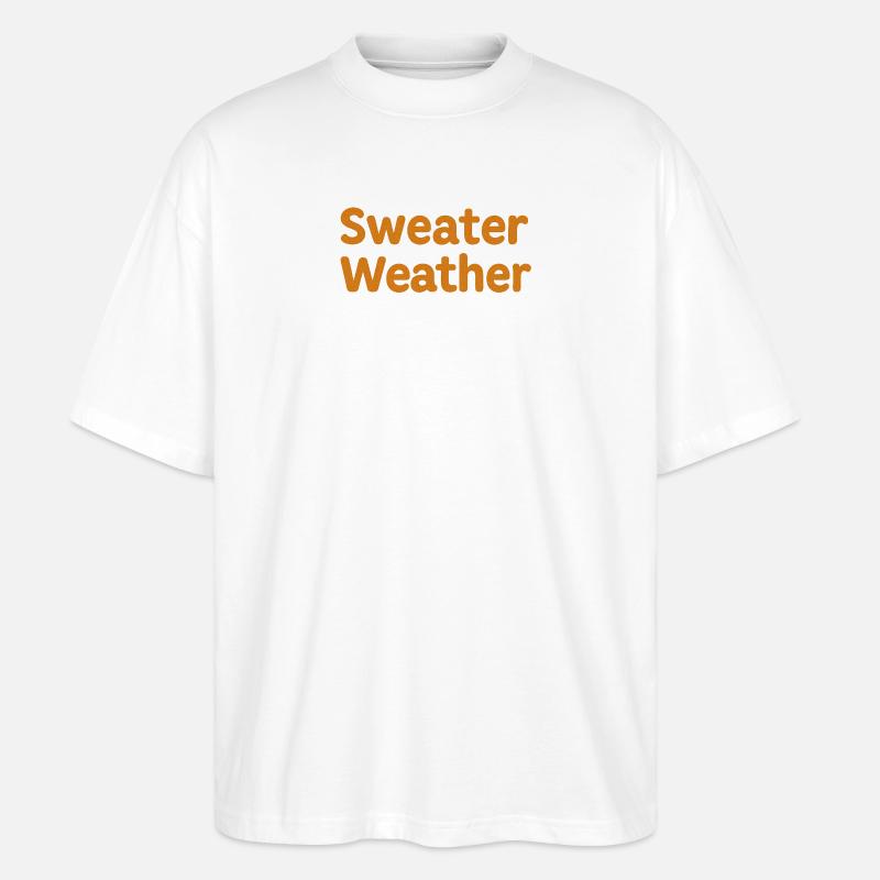 Météo du pull d’automne - T-shirt bio Blaster 2.0 coupe oversize Stanley/Stella Unisexe - blanc