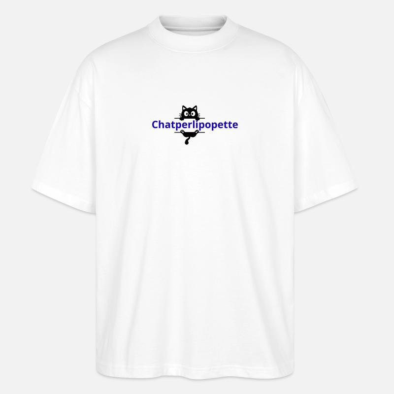 Chatperlipopette - Stanley/Stella Oversized Unisex Bio T-Shirt Blaster 2.0 - Weiß