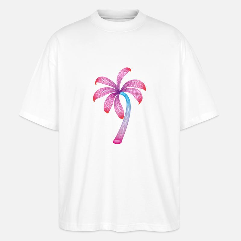 Palme - Stanley/Stella Oversized Unisex Bio T-Shirt Blaster 2.0 - Weiß