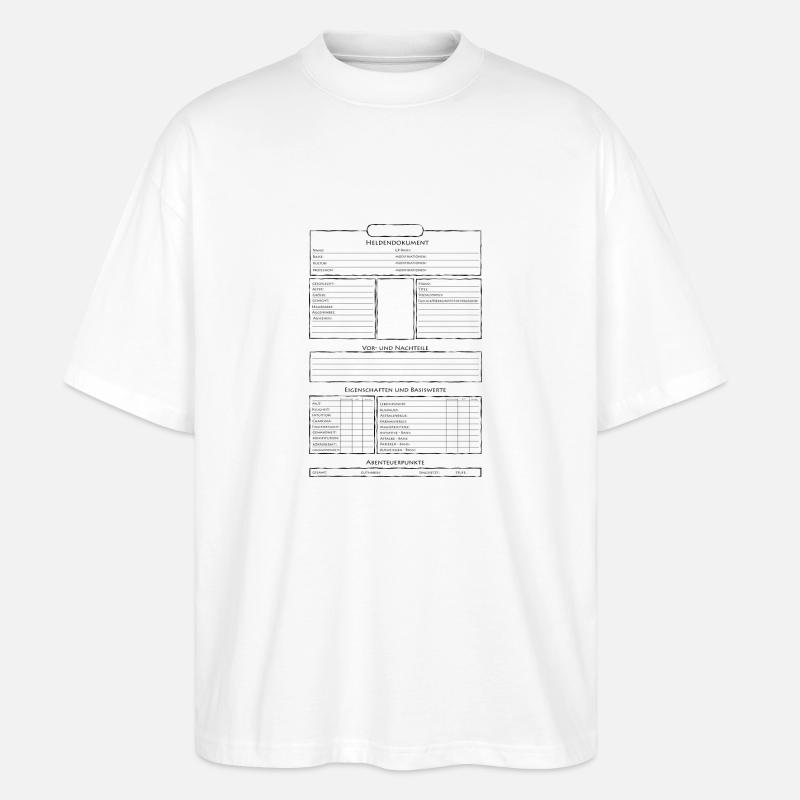 Heldendokuemt - Stanley/Stella Oversized Unisex Bio T-Shirt Blaster 2.0 - Weiß
