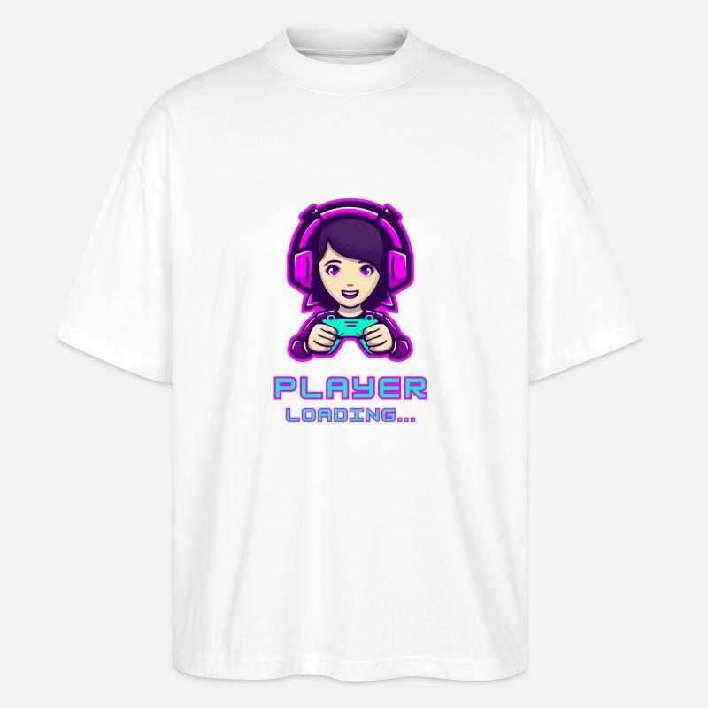 Cartoon Player - Loading - Stanley/Stella Oversized Unisex Bio T-Shirt Blaster 2.0 - Weiß