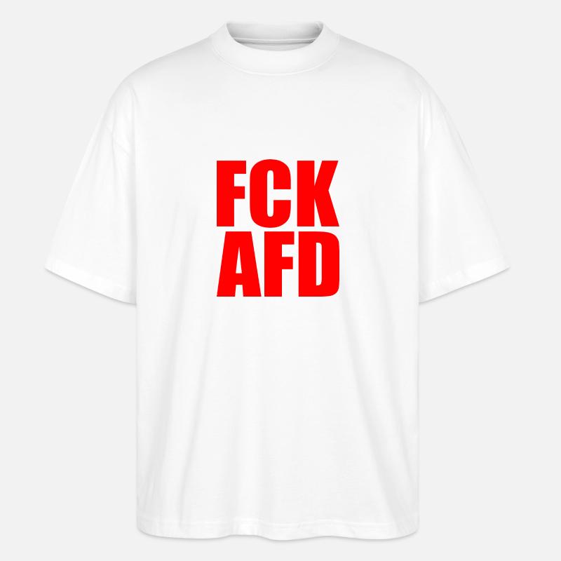 Fck afd - T-shirt bio Blaster 2.0 coupe oversize Stanley/Stella Unisexe - blanc