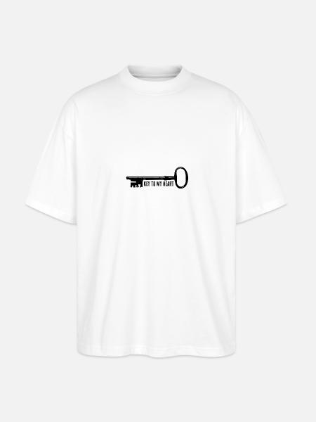 key to my heart - Stanley/Stella Oversized Unisex Organic T-shirt Blaster 2.0 - white