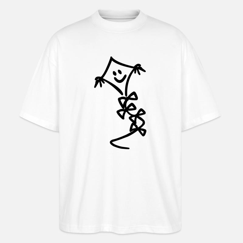 Drachen mit Gesicht - Stanley/Stella Oversized Unisex Bio T-Shirt Blaster 2.0 - Weiß